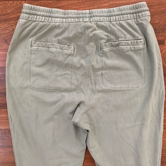 Dalia Olive Green Drawstring Pull On Pants Women Small Front Zip Pockets Casual - Picture 5 of 6